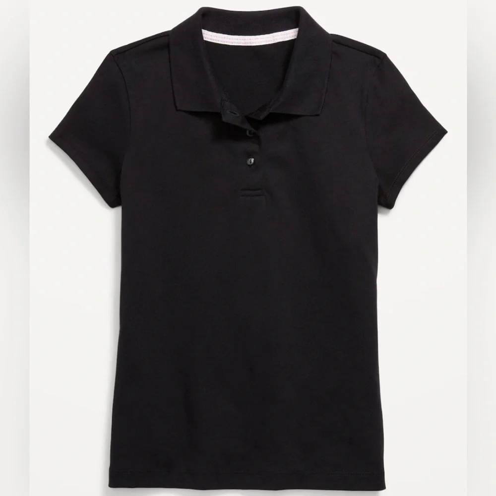 Classic Black Polo Girl Uniform Top - Picture 1 of 6